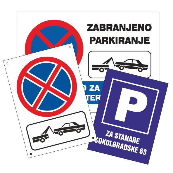 Natpisne ploče za oznake parkirališta
