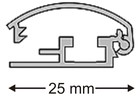 Prikaz profila 25 mm za klik klak.