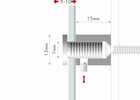 Skica sa dimenzijama nosača  Fisso steel.