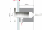Skica sa dimenzijama nosača  Fisso steel.