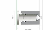 Dimenzije prozirnog odstojnika Fisso fixxo.