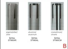 Stopper Master stupovi proizvode se u raznim bojama. Primjeri boja: aluminij, crom i srebrno..